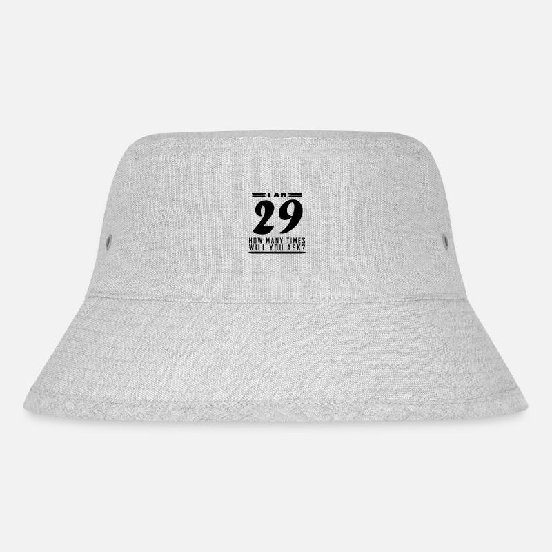 Ich bin 29 – 29. Geburtstag Geschenk - Stanley/Stella recycelter Bucket Hat - Grau meliert