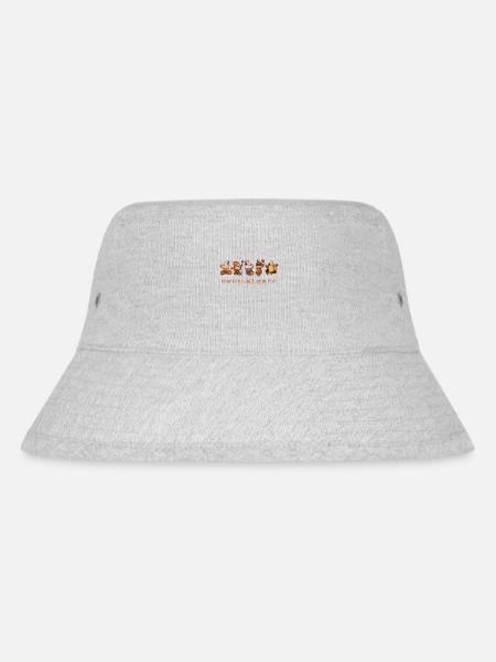 Autumn Leaves Pumpkin - Stanley/Stella Recycled Bucket Hat - heather grey