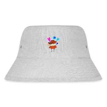 Chicken Cowboy - Stanley/Stella Recycled Bucket Hat - heather grey - Front