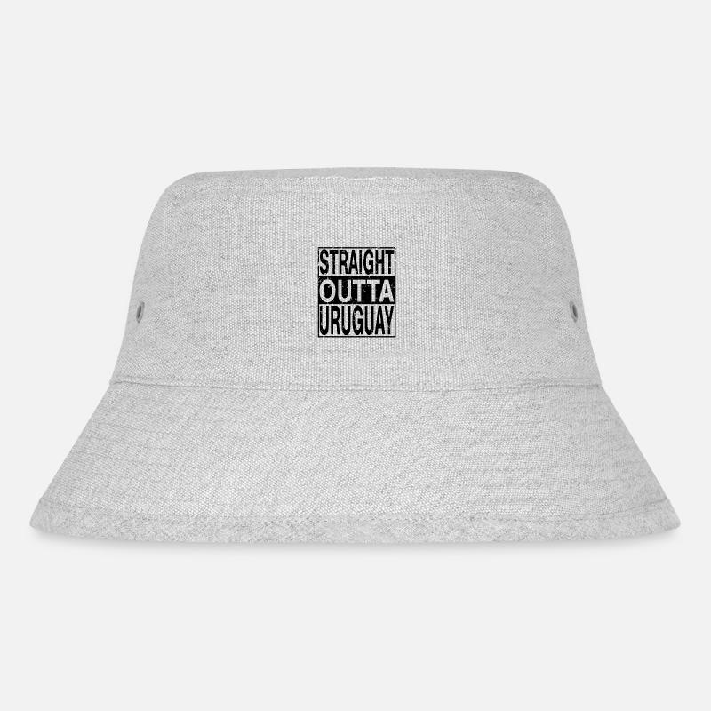 Uruguay Straight outta Uruguay - Stanley/Stella recycelter Bucket Hat - Grau meliert