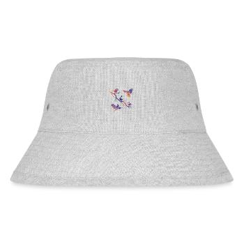 Vögel auf einem Zweig - Stanley/Stella recycelter Bucket Hat - Grau meliert - Vorne