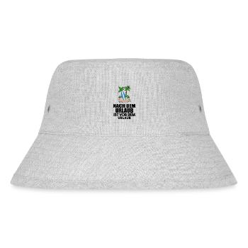 Urlaub - Stanley/Stella recycelter Bucket Hat - Grau meliert - Vorne