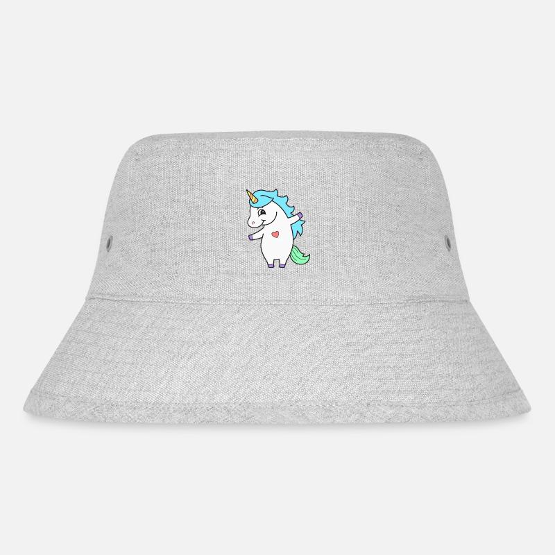 Einhorn Einhörner - Stanley/Stella recycelter Bucket Hat - Grau meliert