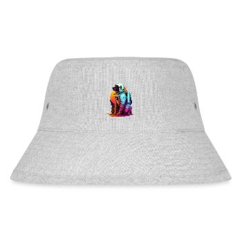 dog astronaut - Stanley/Stella recycelter Bucket Hat - Grau meliert - Vorne