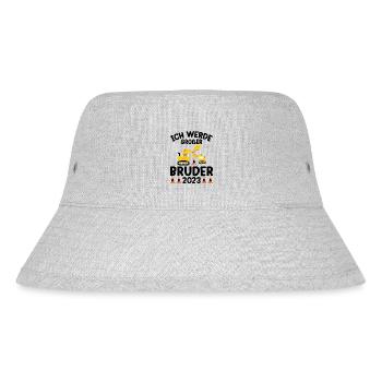 Ich Werde Großer Bruder 2023 - Stanley/Stella recycelter Bucket Hat - Grau meliert - Vorne