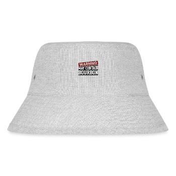 Warnung kann Bourbon enthalten - Stanley/Stella recycelter Bucket Hat - Grau meliert - Vorne