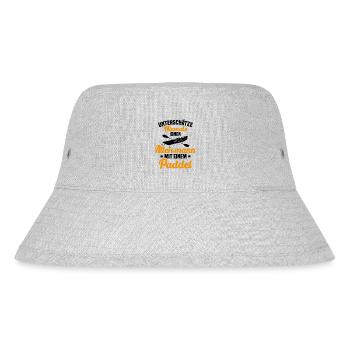 Vieil homme avec pagaie Humour Cadeau - Bob recyclé Stanley/Stella - gris chiné - Devant