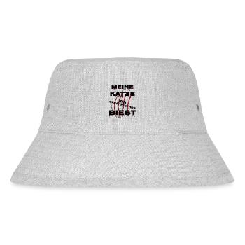 Meine Katze ein gefährliches Biest, Scherzdesign - Stanley/Stella recycelter Bucket Hat - Grau meliert - Vorne