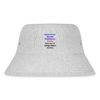 Tag des Denkens - Stanley/Stella recycelter Bucket Hat - Grau meliert - Vorne