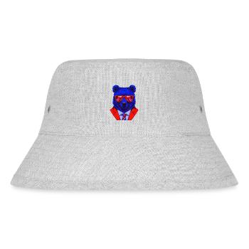 cool boss bear with sunglasses on - Stanley/Stella recycelter Bucket Hat - Grau meliert - Vorne