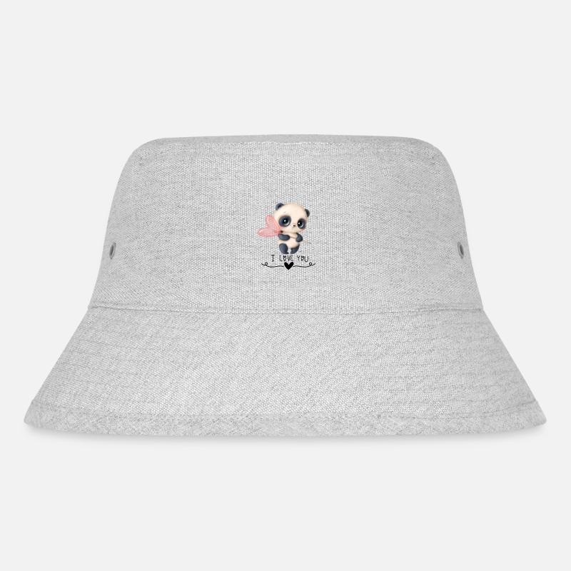 je t'aime - Ich liebe dich - Stanley/Stella recycelter Bucket Hat - Grau meliert