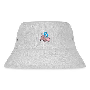 5 Years Old - 5th Birthday with Animal Motif - Stanley/Stella Recycled Bucket Hat - heather grey - Front