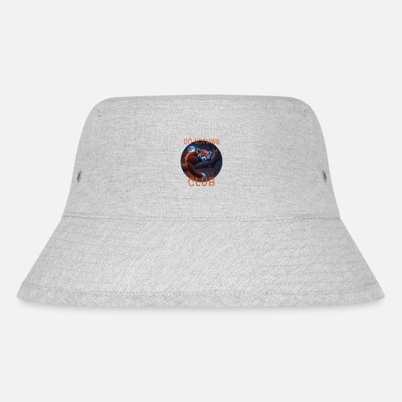Roter Panda - Stanley/Stella recycelter Bucket Hat - Grau meliert