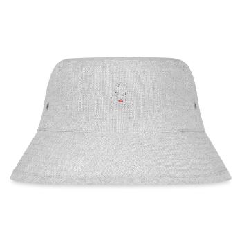Women Line Art with Pink Lips and Flowing Hair - Stanley/Stella Recycled Bucket Hat - heather grey - Front
