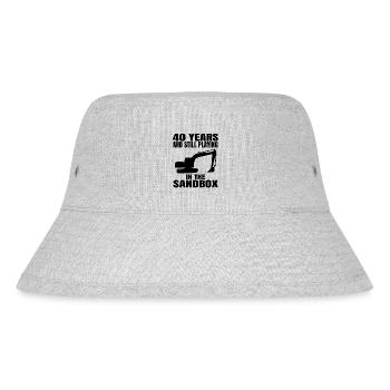 Baggerfahrer 40. Geburtstag Bauarbeiter Baggern - Stanley/Stella recycelter Bucket Hat - Grau meliert - Vorne