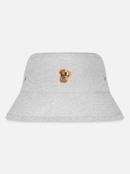 Cute Golden Retriever Puppy for Dog Owners - Stanley/Stella Recycled Bucket Hat - heather grey