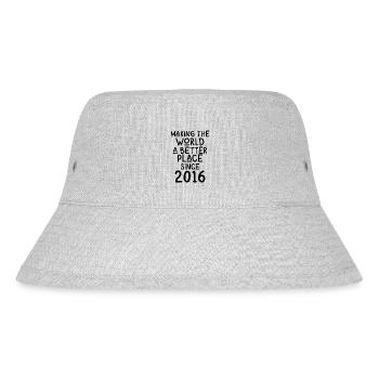 Making the World a better place since 2016 - Stanley/Stella Recycled Bucket Hat - heather grey - Front