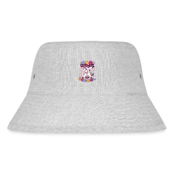 100th School Day Unicorn Teachers Headmaster Students - Stanley/Stella Recycled Bucket Hat - heather grey - Front