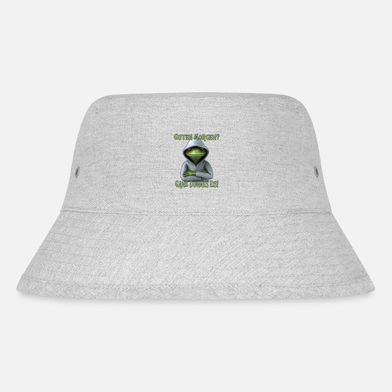 Witziger meme Frosch im Hoddie mit lustigem Spruch - Stanley/Stella recycelter Bucket Hat - Grau meliert
