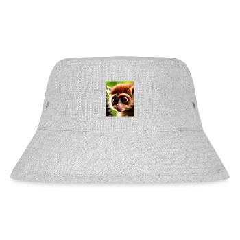 cool drôle mignon tarsier (Tarsiidae) bande dessinée forestière - Bob recyclé Stanley/Stella - gris chiné - Devant