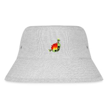 Totenkopf Klimawandel Feuer Flamme Inferno Erde - Stanley/Stella recycelter Bucket Hat - Grau meliert - Vorne