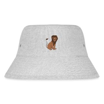 Leo der Löwe - Stanley/Stella recycelter Bucket Hat - Grau meliert - Vorne