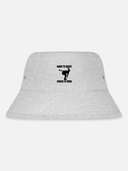 Rollschuh skaten Inliner Inline Skater Geschenk - Stanley/Stella recycelter Bucket Hat - Grau meliert