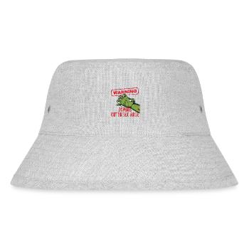 Warning Zombie Outbreak Area Brain Eater - Stanley/Stella Recycled Bucket Hat - heather grey - Front