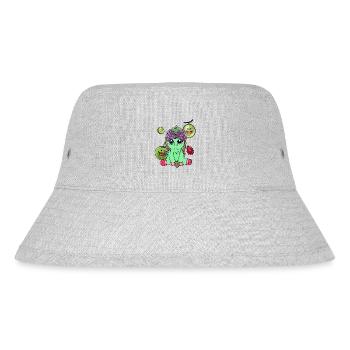 Mythical Creature Unicorn Exotic Fruit Fruits Vitamins - Stanley/Stella Recycled Bucket Hat - heather grey - Front