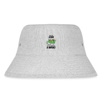Bücher Drache Drachen - Stanley/Stella recycelter Bucket Hat - Grau meliert - Vorne