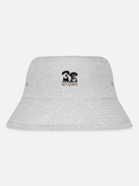 Hütehunde Hunde mit Hut Fun Lustiges Hundebesitzer - Stanley/Stella recycelter Bucket Hat - Grau meliert