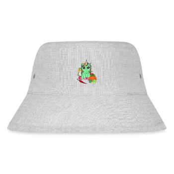 Organic Eco Unicorn Vitamins Vegetable Enjoyment Gardening - Stanley/Stella Recycled Bucket Hat - heather grey - Front
