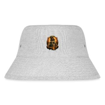 Cooles Faultier mit Bier - Stanley/Stella recycelter Bucket Hat - Grau meliert - Vorne