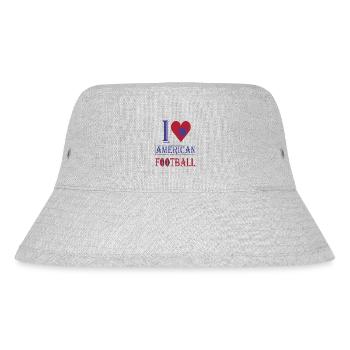 FoundLux, I LOVE AMERICAN FOOTBALL - Stanley/Stella recycelter Bucket Hat - Grau meliert - Vorne