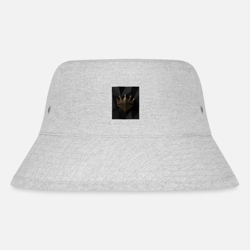 Geometric crown - Stanley/Stella Recycled Bucket Hat - heather grey