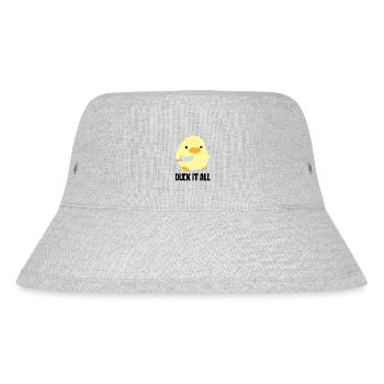 Duck It All - Duck with knife Ente mit Messer - Stanley/Stella Recycled Bucket Hat - heather grey - Front