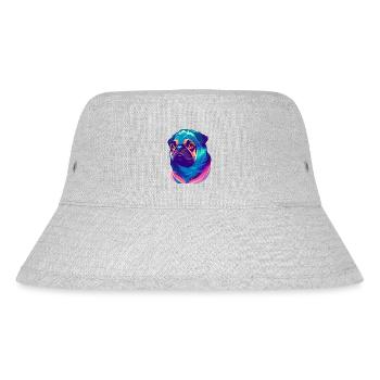 Mops - Stanley/Stella recycelter Bucket Hat - Grau meliert - Vorne