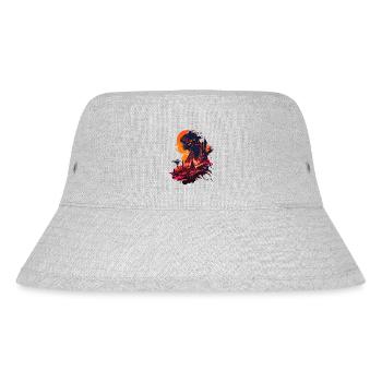 On an alien planet is a space station - Stanley/Stella Recycled Bucket Hat - heather grey - Front