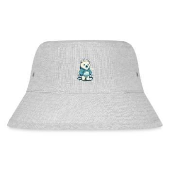 Einsamer kleiner Eisbär - Stanley/Stella recycelter Bucket Hat - Grau meliert - Vorne