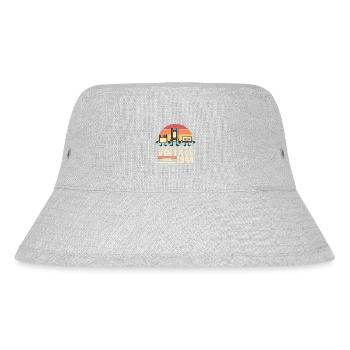 80. Geburtstag April Jahrgang 1943 Geschenkidee - Stanley/Stella recycelter Bucket Hat - Grau meliert - Vorne