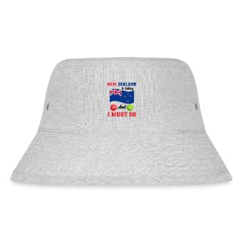 Neuseeland Kultur Kiwi Vogel Neuseeland Urlaub - Stanley/Stella recycelter Bucket Hat - Grau meliert - Vorne