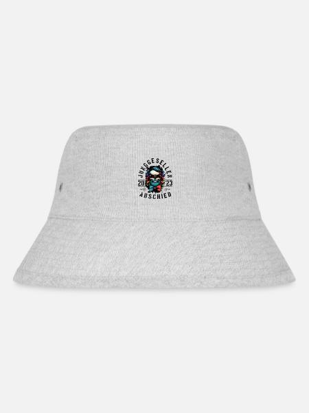 Junggesellenabschied 2023 Jga Totenkopf - Stanley/Stella recycelter Bucket Hat - Grau meliert
