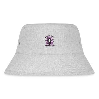 Reaper skeleton - Stanley/Stella Recycled Bucket Hat - heather grey - Front