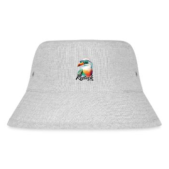 Rostock holiday cool colorful seagull with sunglasses - Stanley/Stella Recycled Bucket Hat - heather grey - Front