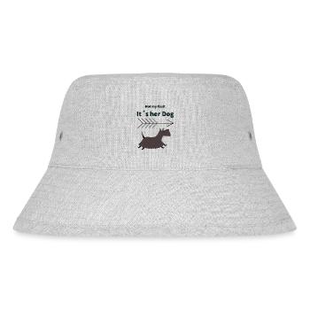 Hunde-Alibi - Stanley/Stella recycelter Bucket Hat - Grau meliert - Vorne