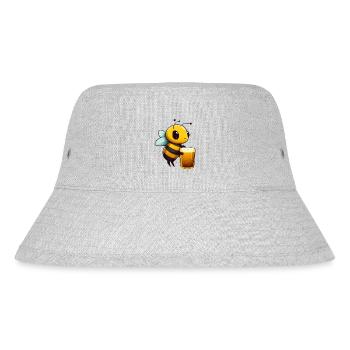 Abeille mignonne avec de la bière. Chemise de bière pour apiculteurs - Bob recyclé Stanley/Stella - gris chiné - Devant