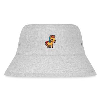 Cute horse for school beginners and kindergarten children - Stanley/Stella Recycled Bucket Hat - heather grey - Front