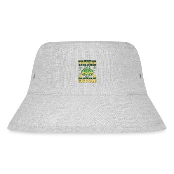 Never Underestimate An Old Man With Gig Pole - Stanley/Stella recycelter Bucket Hat - Grau meliert - Vorne