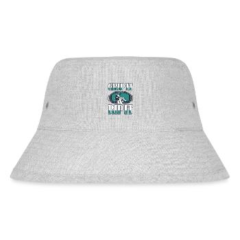 Grip It And Rip It Schneemotorrad Snowmobile - Stanley/Stella recycelter Bucket Hat - Grau meliert - Vorne