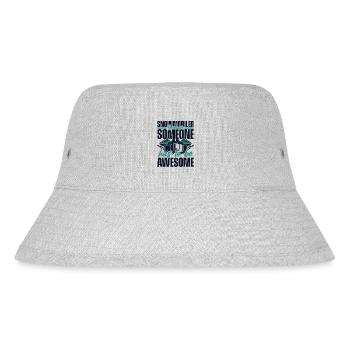 Snowmobiler Has To Be Awesome Snowmobile Fahrer - Stanley/Stella recycelter Bucket Hat - Grau meliert - Vorne